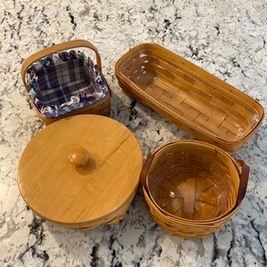 4 Longaberger baskets